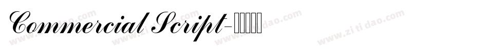 Commercial Script字体转换